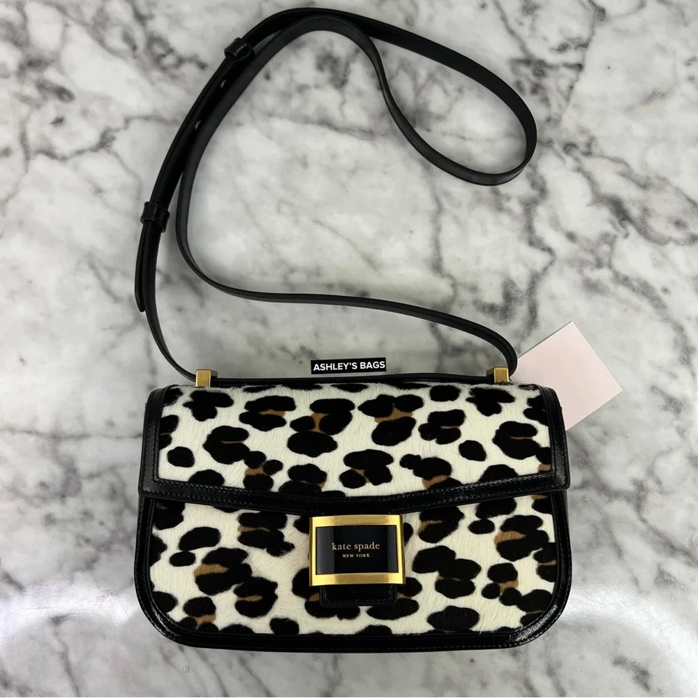 Kate Spade Katy Leopard Haircalf Medium Convertible Shoulder Bag & Crossbody